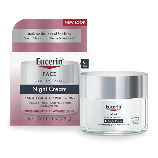 Eucerin Q10 Anti-Wrinkle Night Cream + Pro-Retinol, Facial Cream for Sensitive Skin, 1.7 Oz Jar Beauty & Personal Care Eucerin