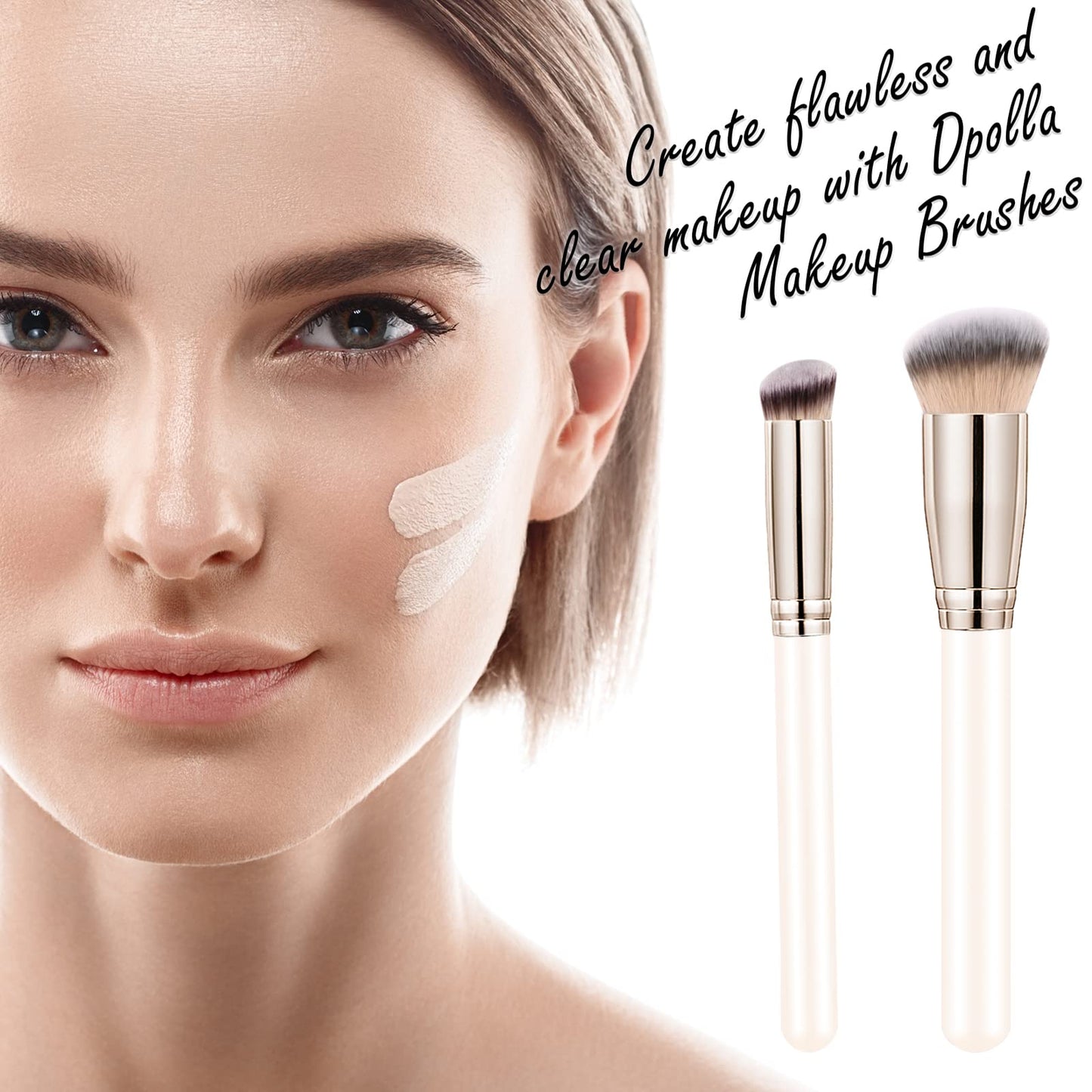 Makeup Brushes Dpolla Pro Foundation Brush and Flawless Concealer Brush Perfect for Any Look Premium Luxe Hair Contour Brush Perfect for Blending Beauty & Personal Care dpolla