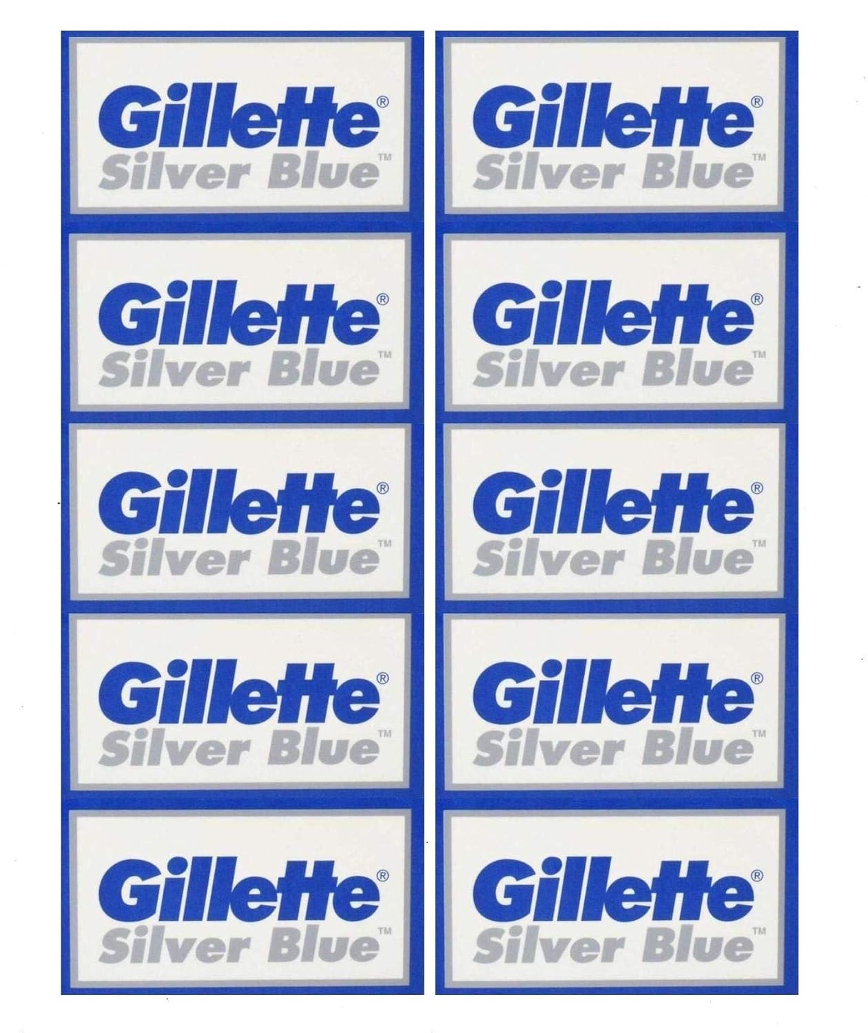 50 Silver Blue Double Edge Razor Blades Made in Russia by 7 O'clock Beauty and Personal Care 7 O'clock