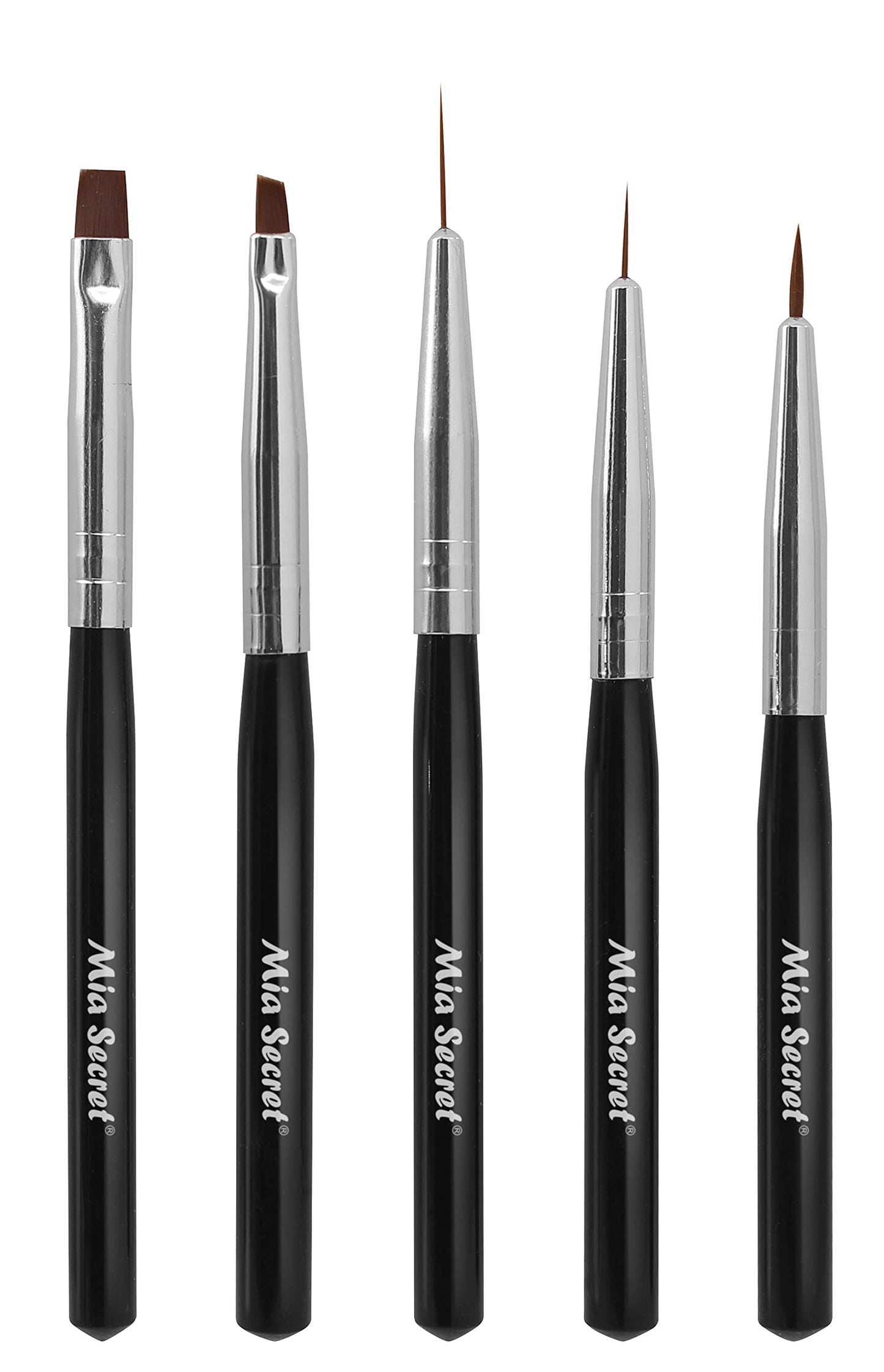 Mia Secret Professional Nail System 5 pcs Nail Art Brush Set (NB-5P) Beauty & Personal Care Mia Secret
