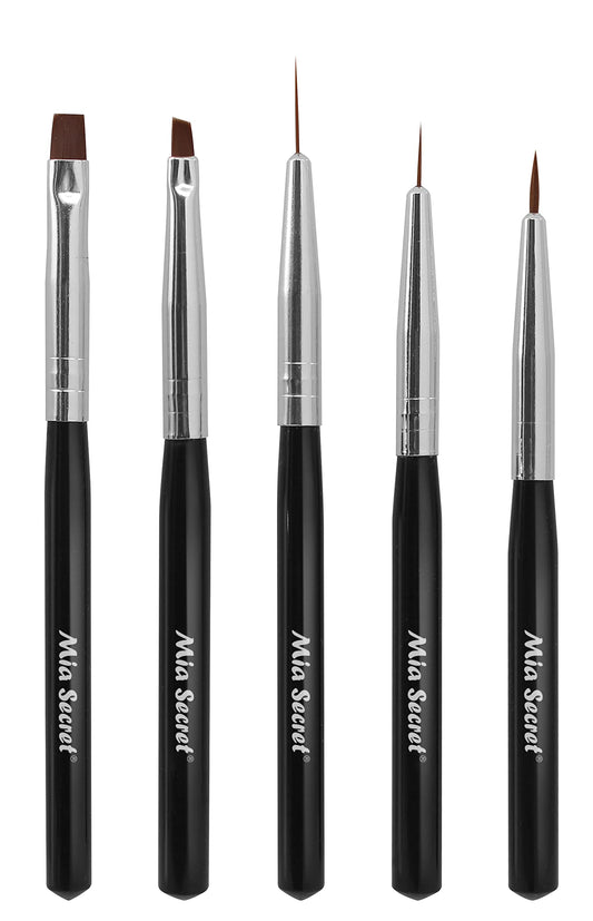 Mia Secret Professional Nail System 5 pcs Nail Art Brush Set (NB-5P) Beauty & Personal Care Mia Secret