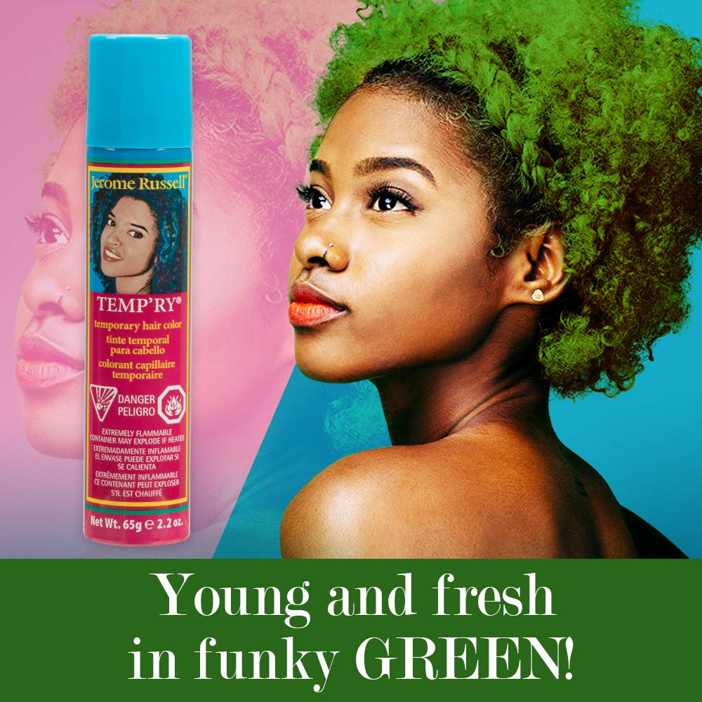 Jerome Russell Temp'Ry Spray-On Green Hair Color, 2.2Oz X 3 Pack Beauty & Personal Care Jerome Russell