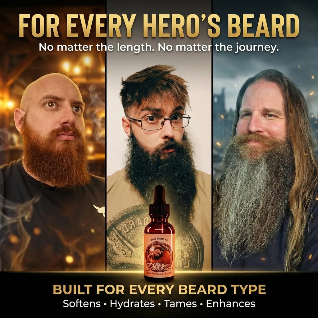 Fable Beard Co. Beard Oil - The Distiller, Mulled Spices, Aged Bourbon & Deep Barrel Woods, Natural Beard Oil for Men with Jojoba & Argan Oils Beauty and Personal Care Fable Beard Co.