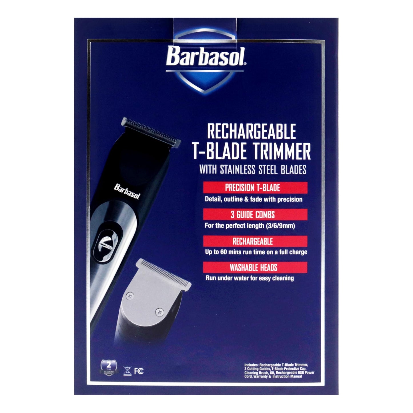 T-Blade Trimmer by Barbasol for Men - 4 Pc Trimmer Tblade, 3 Guides Beauty and Personal Care Barbasol