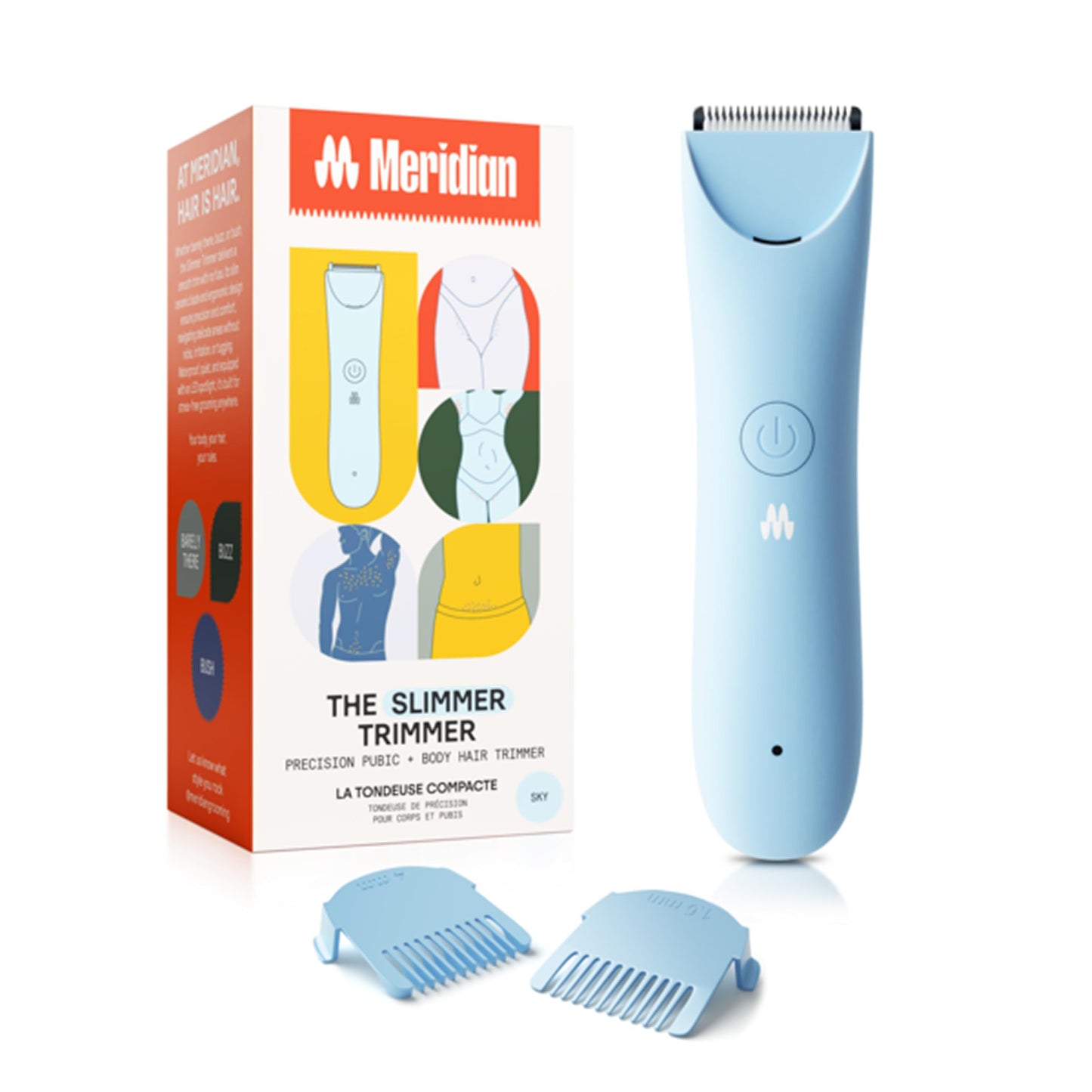 MERIDIAN Slimmer Trimmer - Electric Bikini Line & Pubic Hair Trimmer for Women, Body Hair Groomer for Intimate Areas, Legs & Underarms, Waterproof Beauty and Personal Care MERIDIAN