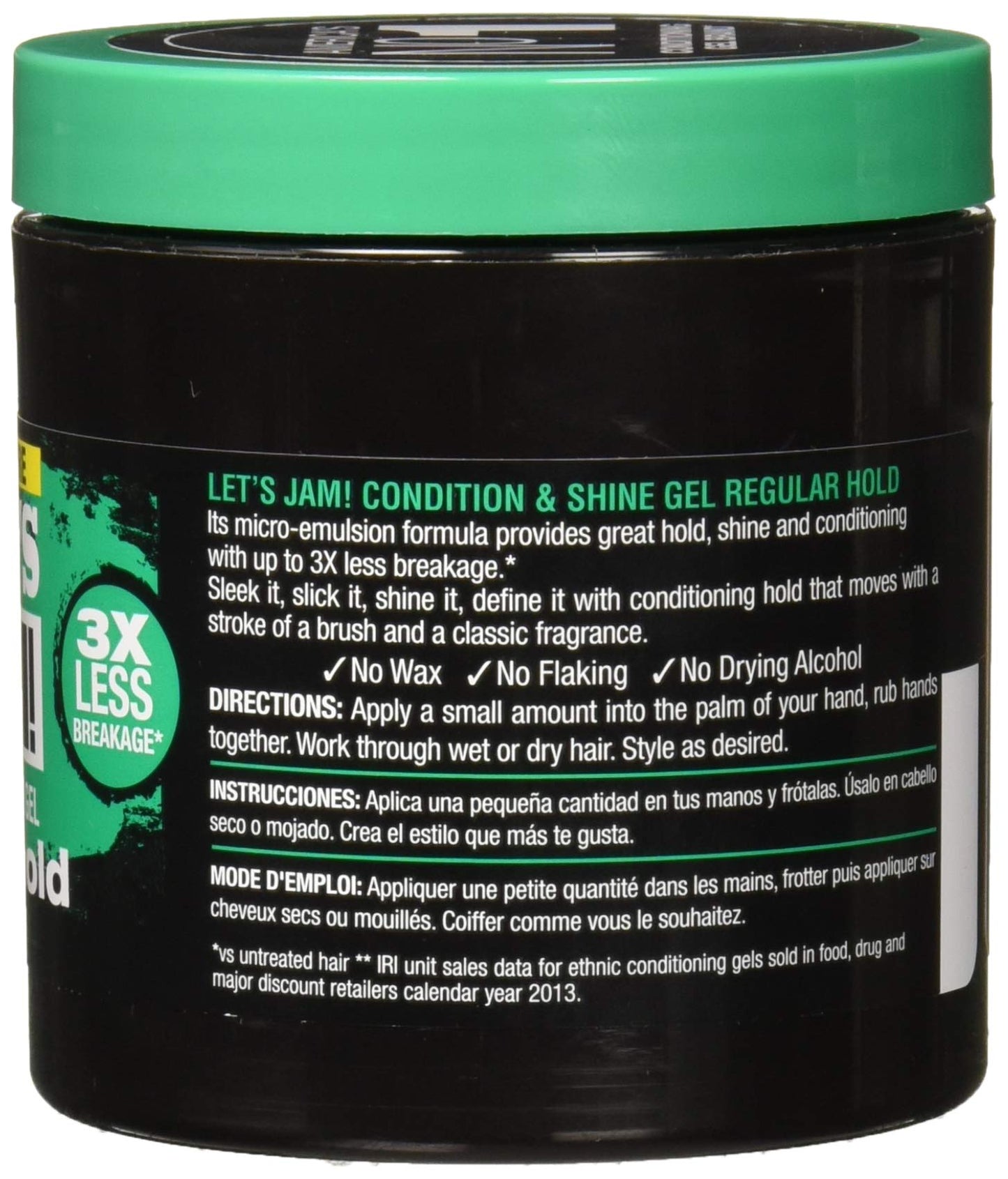 Lets Jam Condition & Shine Gel Regular Hold 5.5 Ounce Jar (162ml) (Pack of 2) Beauty & Personal Care Let's Jam