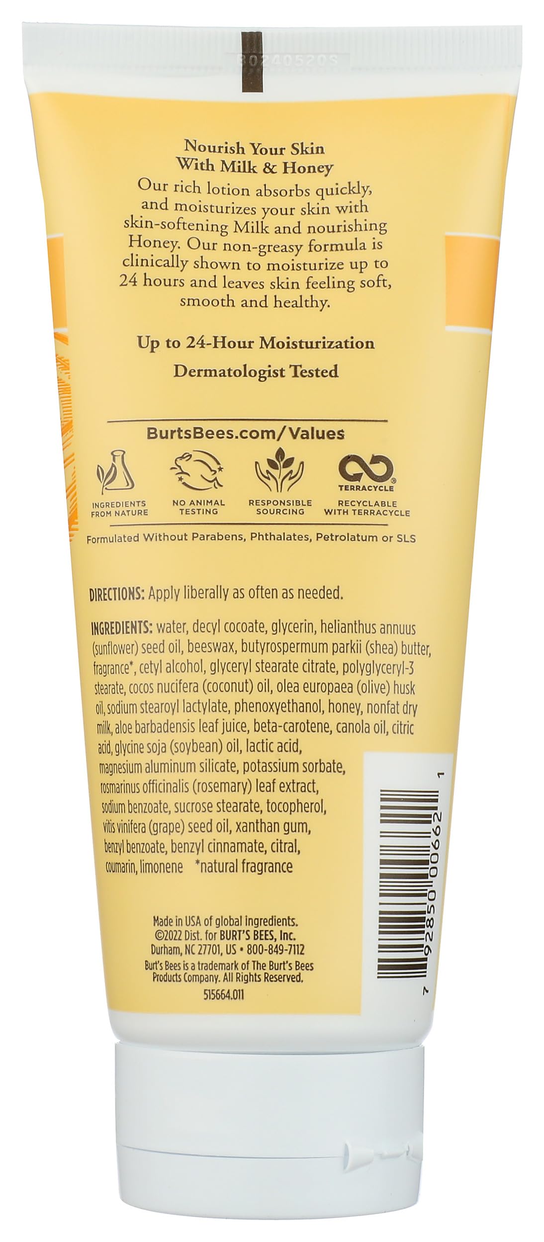 Burts Bees Body Lotion Milk & Honey, 6 OZ Beauty & Personal Care Burt's Bees