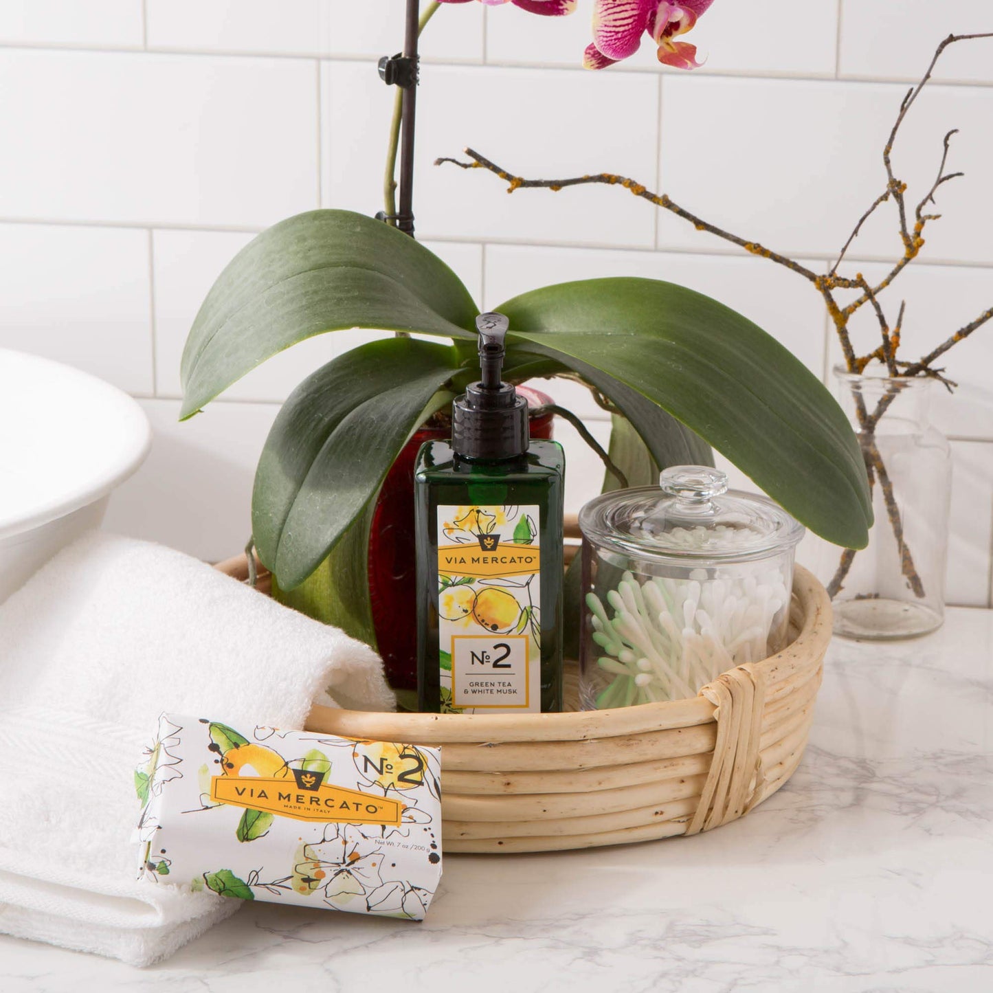 Via Mercato Liquid Soap, Shea Butter Enriched (12 oz), No. 2 - Green Tea & White Musk Beauty & Personal Care Via Mercato