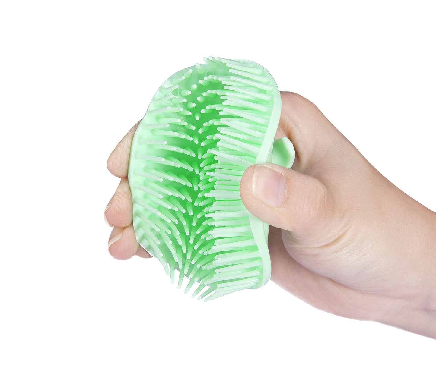 Aroveea Hair Scalp Brush Dandruff Cleaning Brush Shower Scalp Shampoo Brush Scalp Massager Pack of 4 (White and Green) Beauty & Personal Care Aroveea