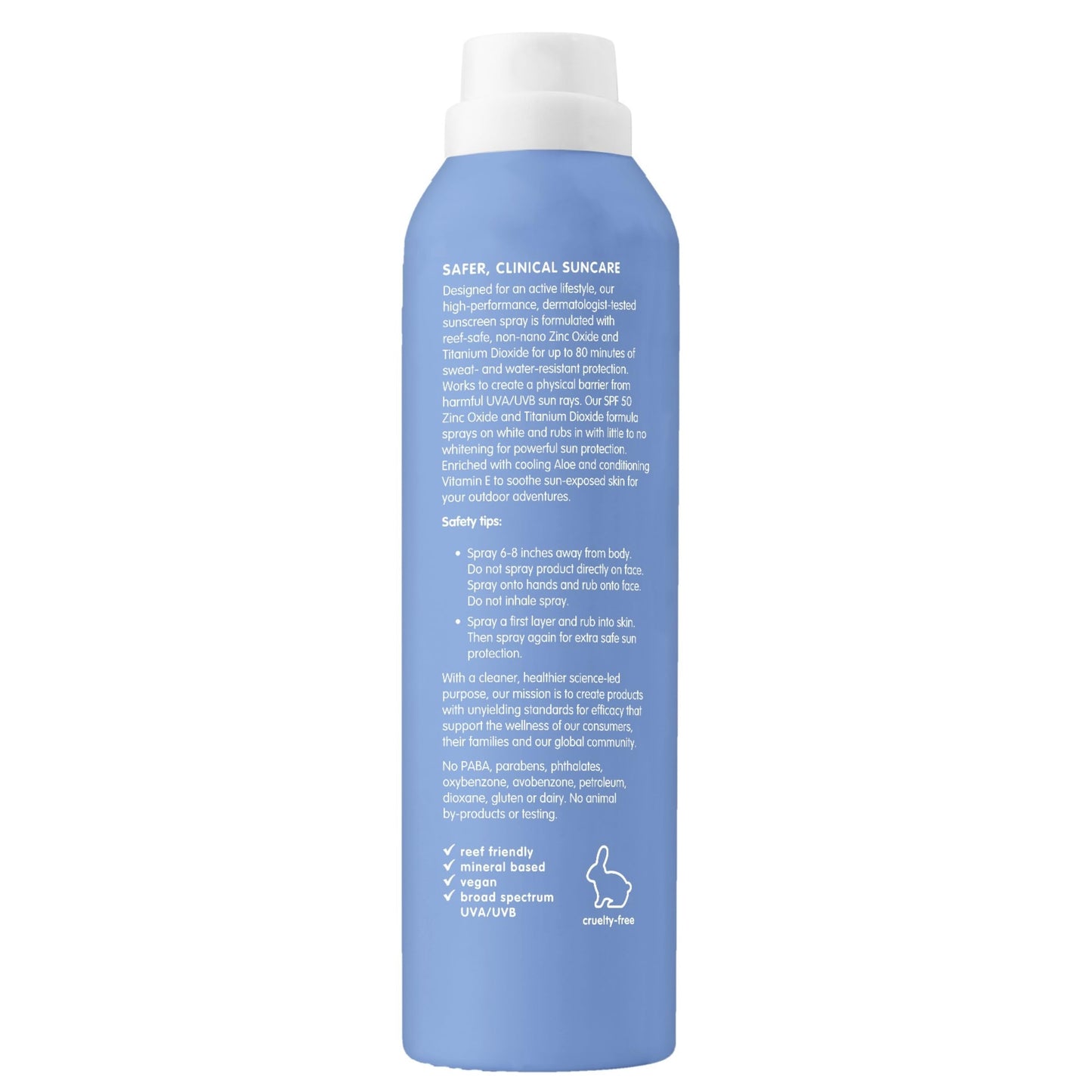 Thinksport SPF 50+ Mineral Sunscreen Spray, All Sheer, 6 Fl Oz - Natural, Water Resistant Body Sun Protection, Vegan & Reef Safe Beauty & Personal Care THINK