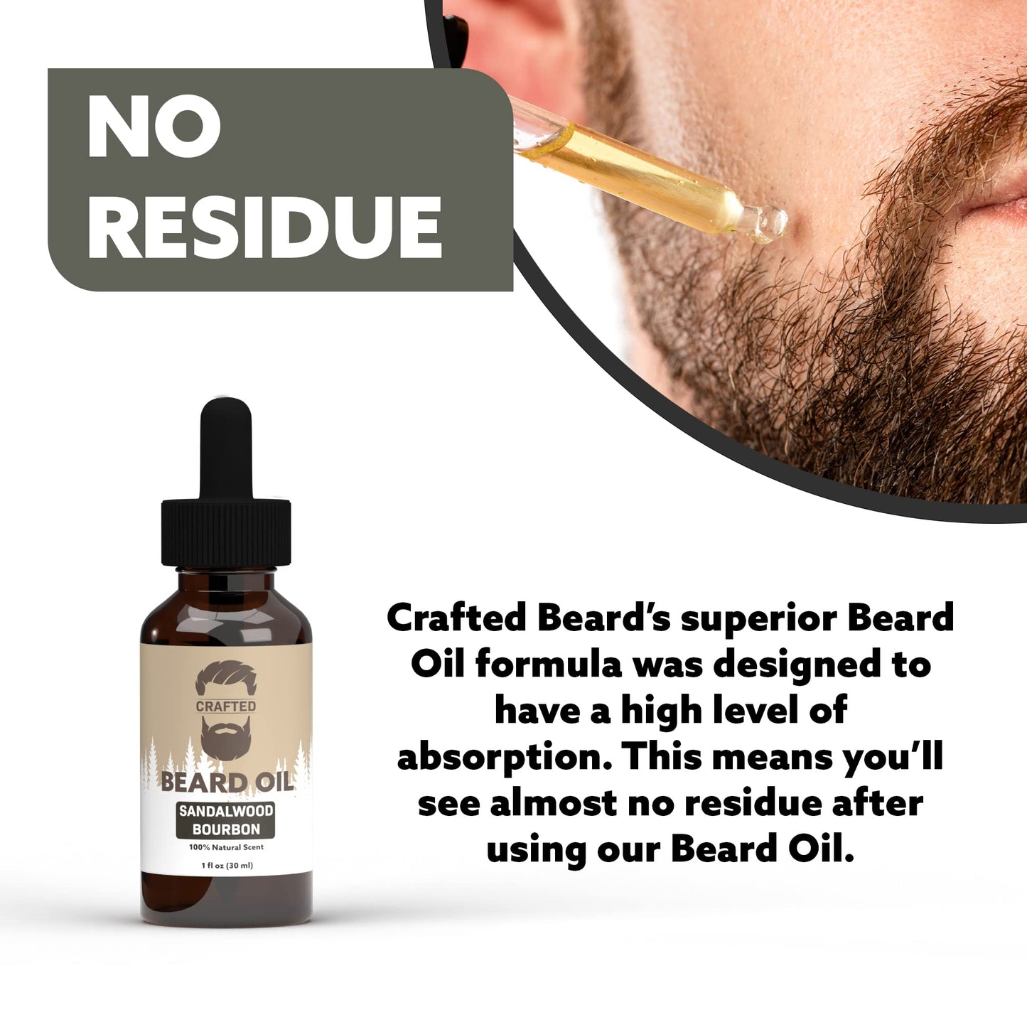 Crafted Beards Beard Oil Beard Oil Conditioner - Leave Your Beard Feeling Amazing - All Natural Ingredients - No Residue - Mustache Oil - 1oz - Made Beauty and Personal Care Crafted Beards