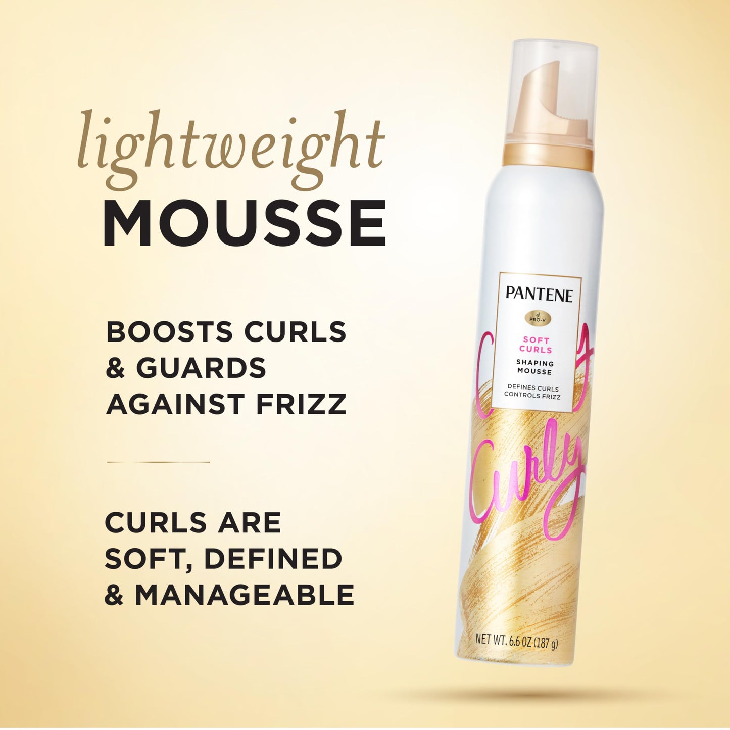 Pantene Pro-V Curl Mousse to Tame Frizz for Soft, Touchable Curls, 6.6 oz Beauty & Personal Care Pantene