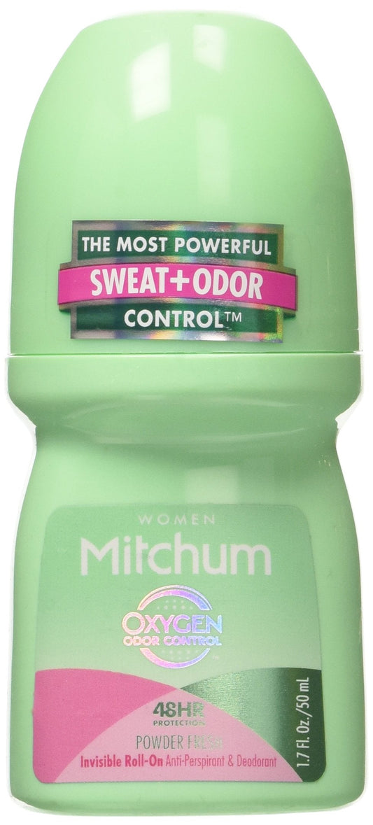 Mitchum for Women Roll On, Anti-Perspirant & Deodorant, Powder Fresh, 1.7 Oz (Pack of 6) Beauty and Personal Care Mitchum