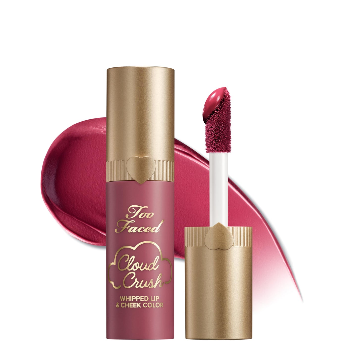 Too Faced Cloud Crush Whipped Lip & Cheek | Creamy Multi-Use Formula with Hyaluronic Oil for a Soft-Focus Longwear Flush, 0.15 Fl Oz, Bed of Roses Beauty & Personal Care Too Faced