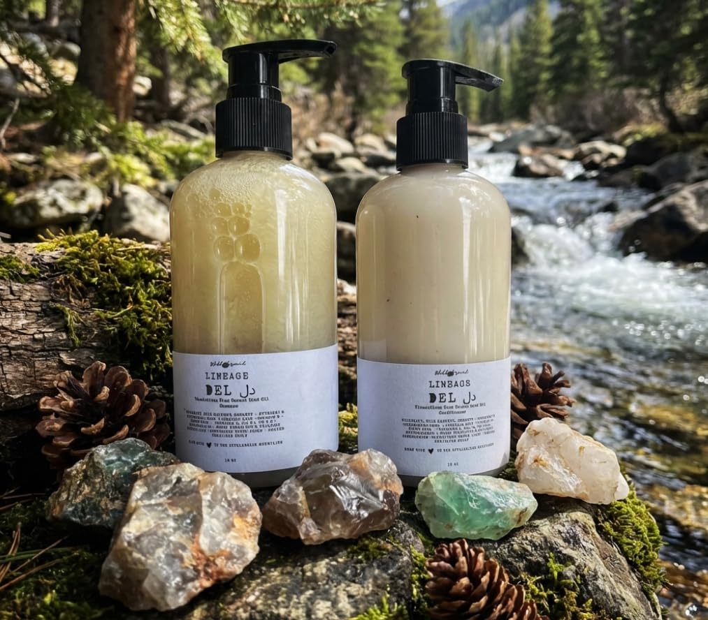 Wild Hermit Wellness Del Ju Plant Based Milk Protein Shampoo and Conditioner with Aloe, Flax Seed, Plum Kernel Extract, Vitamin Rich, Sulfate Free Beauty & Personal Care Wild Hermit Wellness