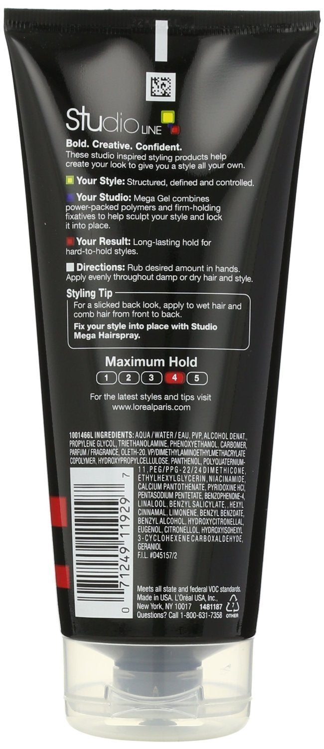 L'Oreal Paris Studio Line Mega Hair Gel, 6.8 Ounce (Pack of 3) Beauty & Personal Care L'Oreal Paris