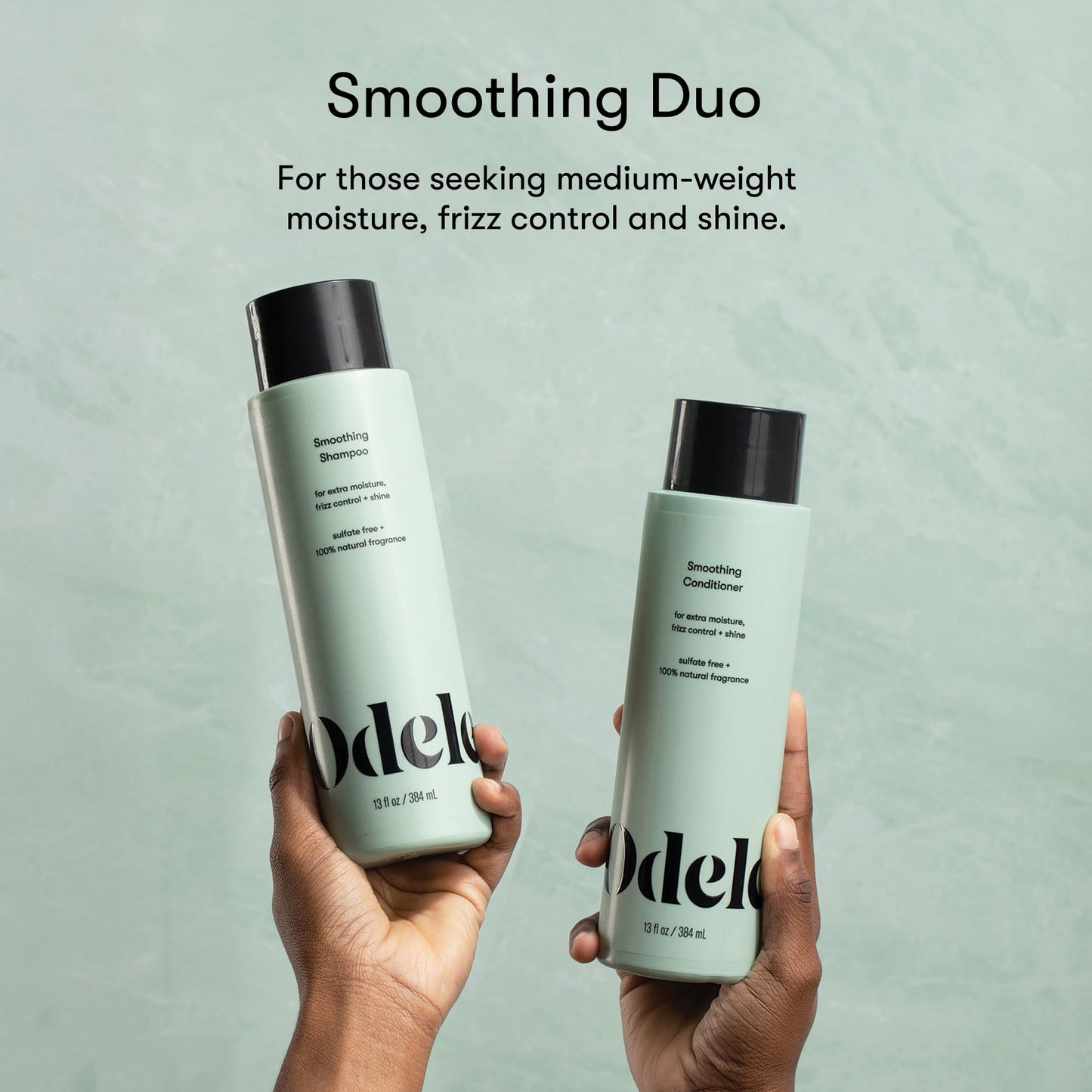 Odele Smoothing Sulfate-Free Shampoo & Conditioner Set for Moisture, Frizz Control, Shine, and Straight to Curly Hair Types, 13 Fl Oz Each (2-Pack) Beauty & Personal Care Odele