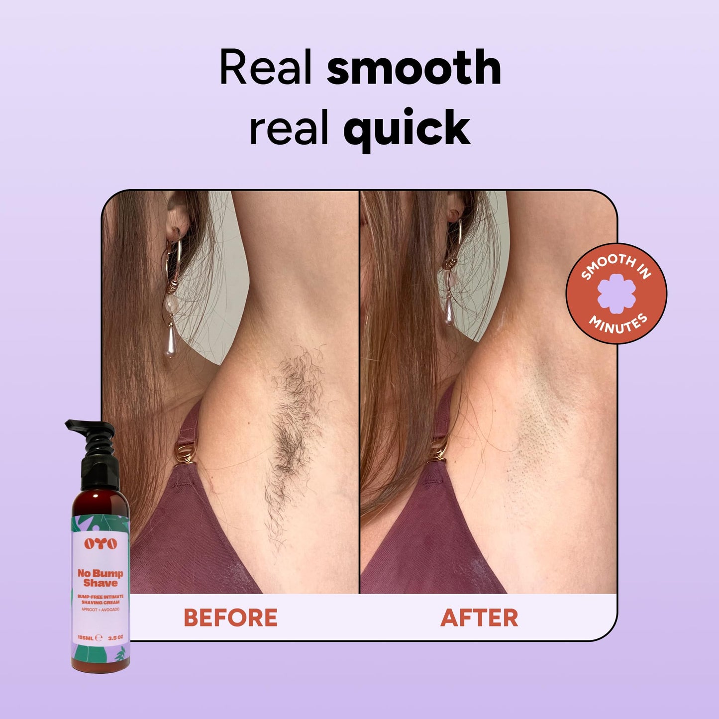 No Bump Shave by OYO - Intimate Shaving Cream for Women, Bikini Line, Underarms & Body, Sensitive Skin Formula with Avocado & Apricot Oils, Prevents Beauty and Personal Care OYO
