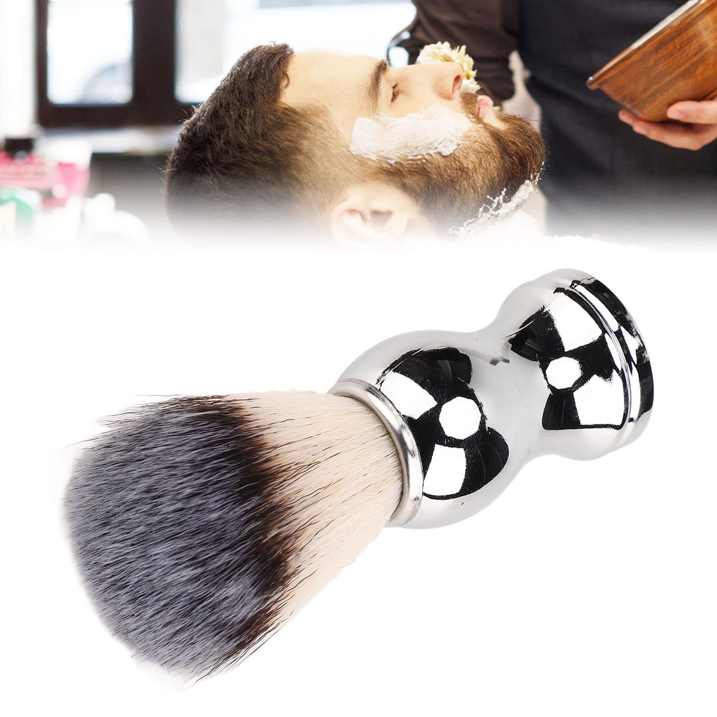 Premium Men's Shaving Brush, Soft fibers Strong Cleaning Force, Silver Plated Handle, Home Salon Use Beauty and Personal Care goodstumbler