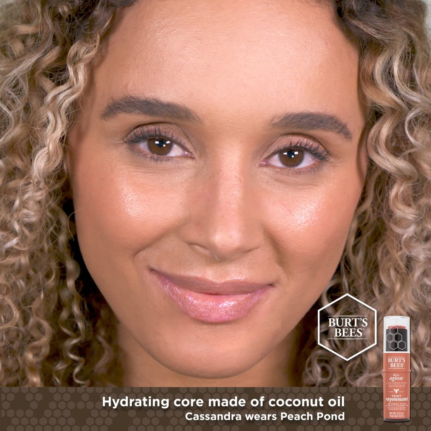 Burts Bees 100% Natural All Aglow Lip & Cheek Stick, Peach Pond - 1 Tube Beauty & Personal Care Burt's Bees