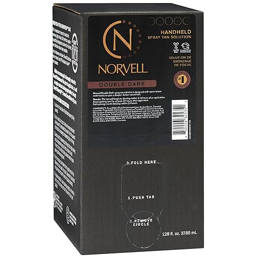 Norvell Premium Spray Tan Solution Double Dark 128 fl oz - Professional Sunless Tanning Formula for Deep Rich Bronze Glow, Streak Free, Fast Drying Beauty & Personal Care Norvell