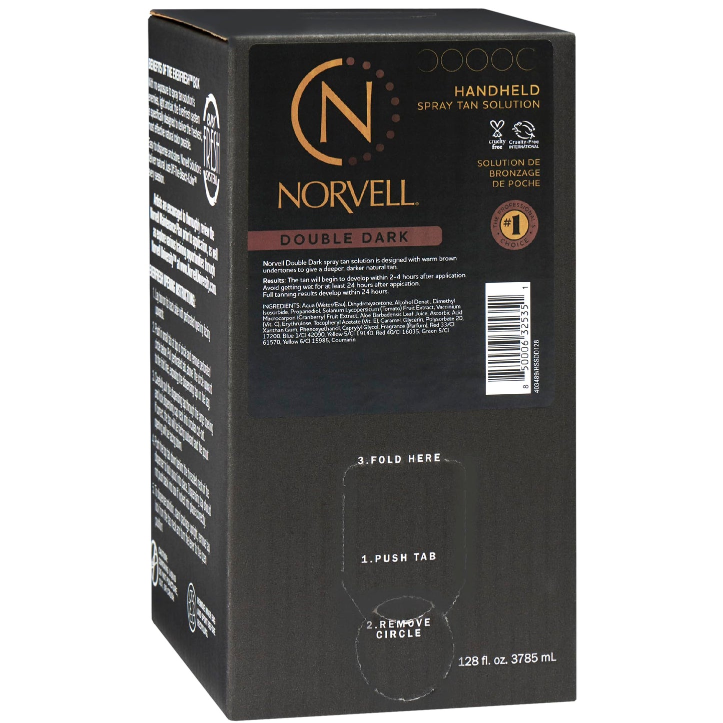 Norvell Premium Spray Tan Solution Double Dark 128 fl oz - Professional Sunless Tanning Formula for Deep Rich Bronze Glow, Streak Free, Fast Drying Beauty & Personal Care Norvell