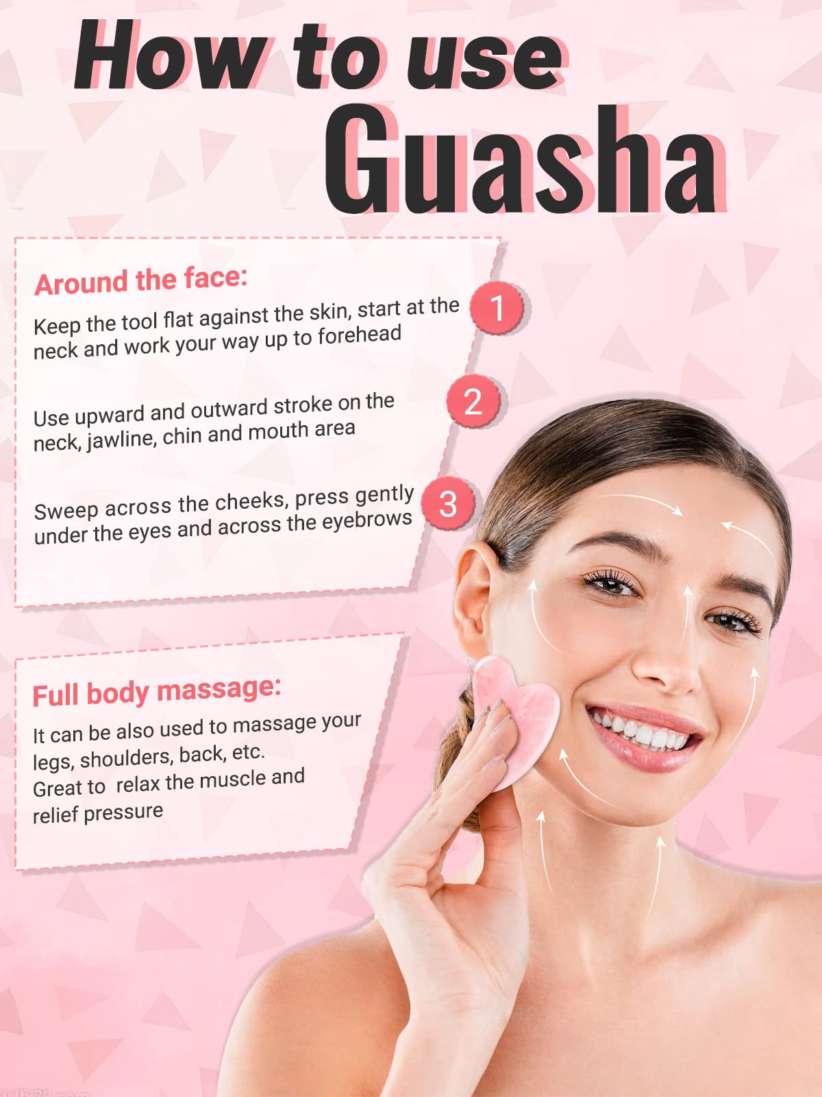 Deciniee Gua Sha Face Roller Tools: Jade Roller Facial Tools for Skin Care - Facial Massager for Face, Eyes, Neck, Relieve Fine Lines and Wrinkles Beauty & Personal Care Deciniee