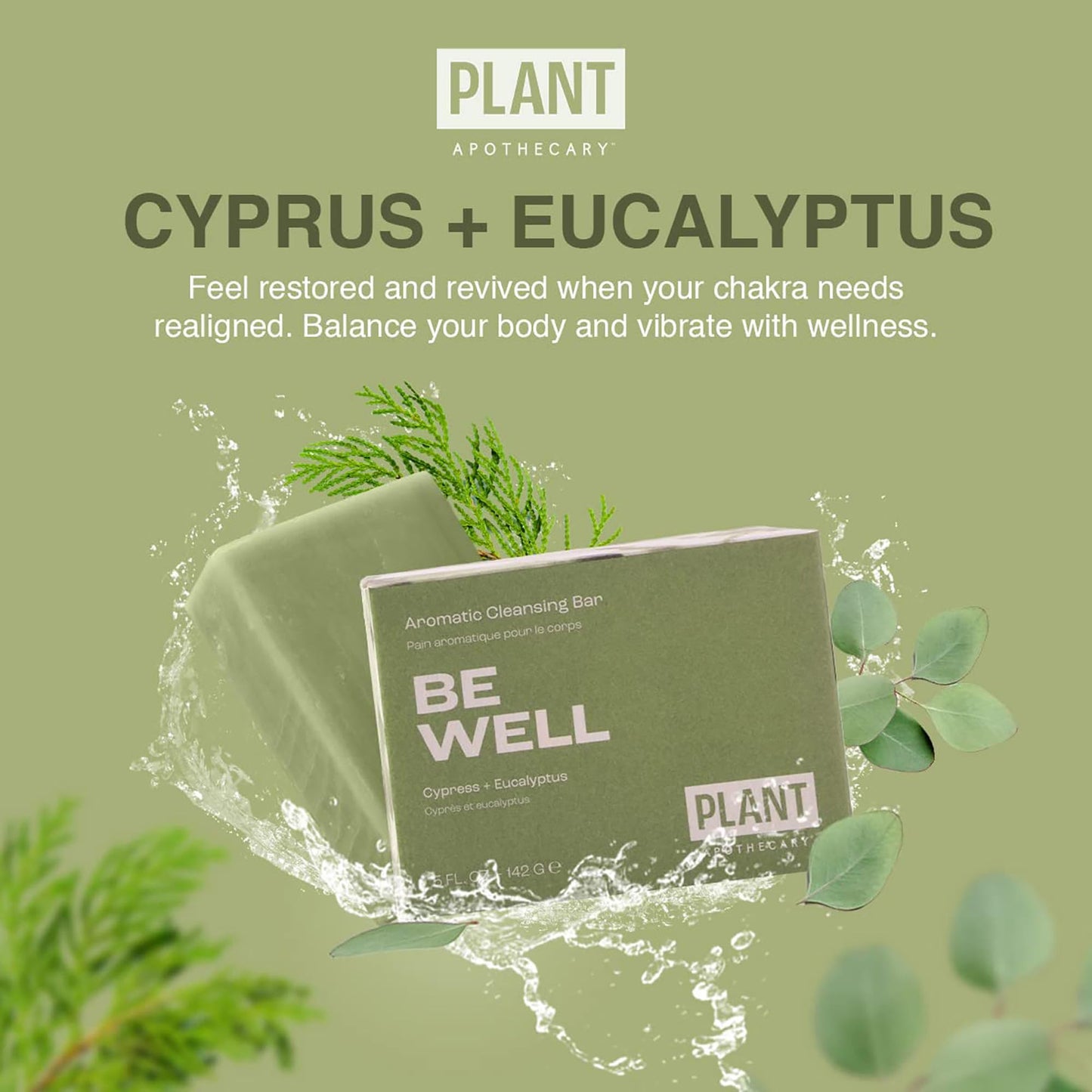 Plant Apothecary Be Well Eucalyptus Soap Bar - Scented, Vegan Soap with Shea Butter and Vitamin C for Skin, Moisturizer and Anti-aging Protection - 5 Beauty & Personal Care plant apothecary