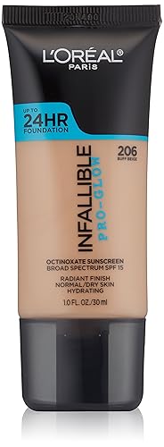 L'Oréal Paris Infallible Pro-Glow Foundation, Buff Beige, 1 fl. oz. Beauty & Personal Care L'Oreal Paris
