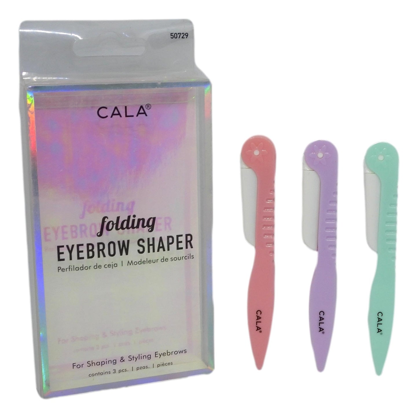 Cala Folding eyebrow shaper 3 count, 3 Count Beauty and Personal Care Cala