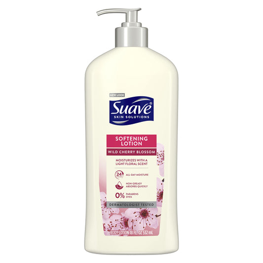 Suave Skin Lotion 18 Ounce Pump Softening Wild Cherry Blossom Beauty & Personal Care Suave