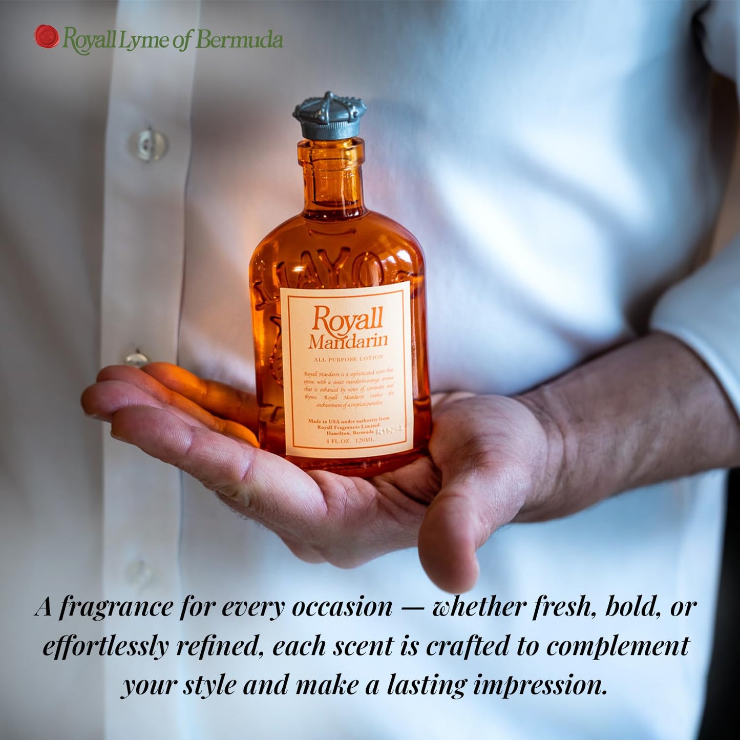 ROYALL MANDARIN, Men's Heritage Eau de Toilette, Bright Citrus Fragrance - 4 oz Spray Beauty & Personal Care ROYALL LYME