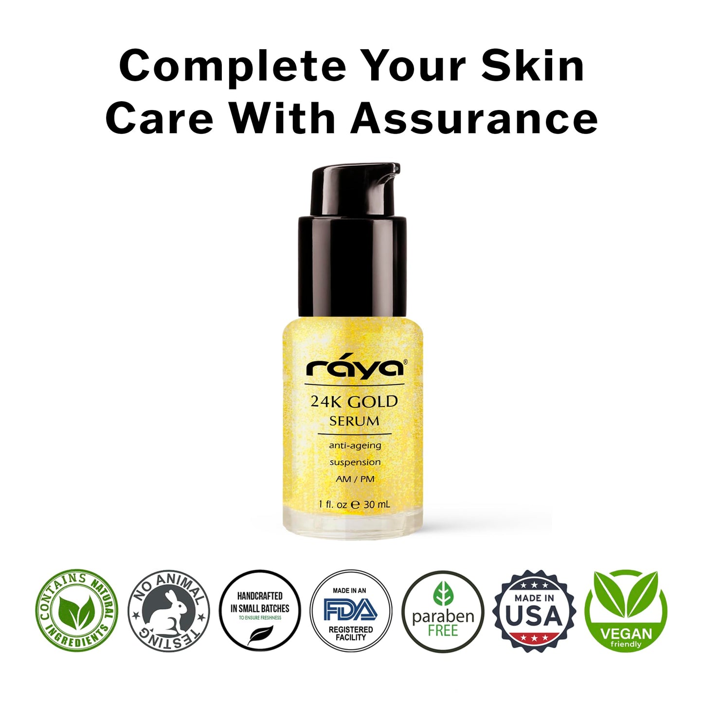 RAYA 24K Gold Age-Defy Suspension (510) - Facial Serum with Pure 24 Karat Gold for All Skin Types - Softens Skin and Helps Minimize the Appearance Beauty & Personal Care Raya