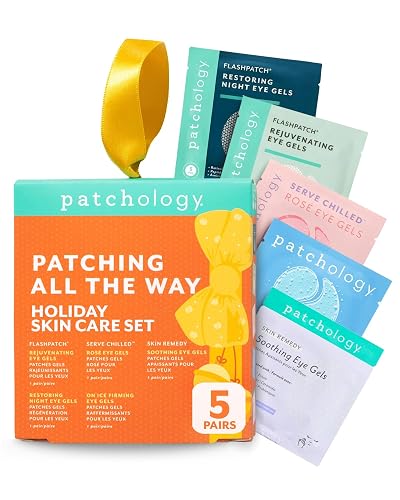 Patchology Patching All The Way Gift Set - Hydrating Under Eye Masks with Collagen, Retinol, Hyaluronic Acid - Christmas Gift & Beauty Stocking Beauty & Personal Care Patchology