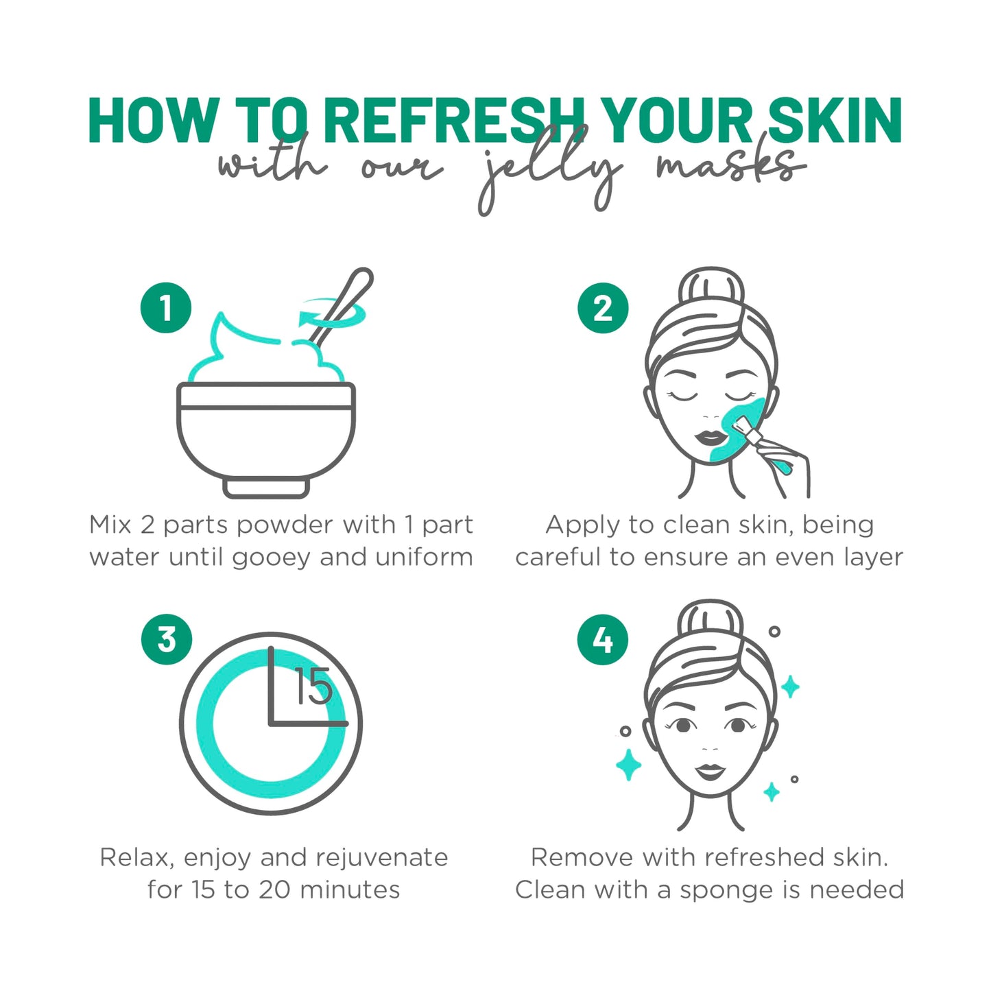 BRÜUN Peel-Off Peppermint Jelly Mask for Face Care - A 23 fl oz Rubber Mask Jar for 30 to 35 Treatments - A Skin Care Moisturizing Gel Mask of Spa Set Beauty & Personal Care BRÜUN