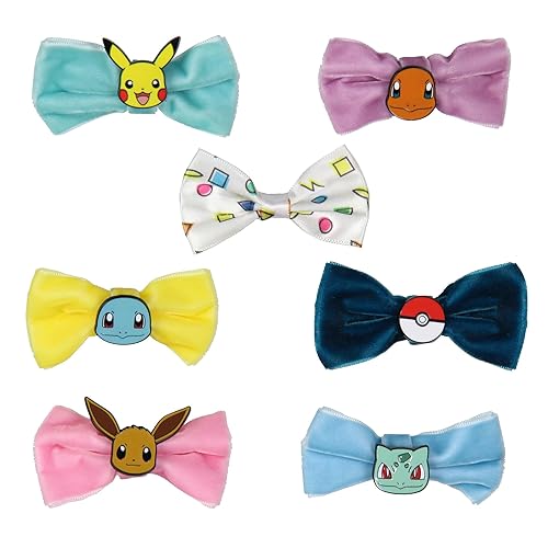 Pokemon Velvet Character Hair Accessories Bows Alligator Hair Clips For Women or Girls 7 Pcs Beauty & Personal Care Bioworld