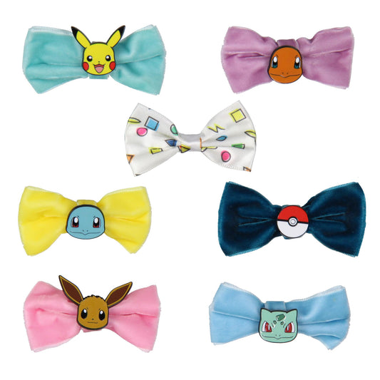 Pokemon Velvet Character Hair Accessories Bows Alligator Hair Clips For Women or Girls 7 Pcs Beauty & Personal Care Bioworld