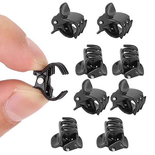 Haosie Mini Hair Clips Set - 100 Stylish Non-Slip Black Plastic Claw, Jaw Clips, Crown Claws and Clamps Hair Accessories for Girls and Women Beauty & Personal Care Haosie