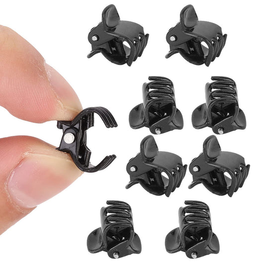 Haosie Mini Hair Clips Set - 100 Stylish Non-Slip Black Plastic Claw, Jaw Clips, Crown Claws and Clamps Hair Accessories for Girls and Women Beauty & Personal Care Haosie