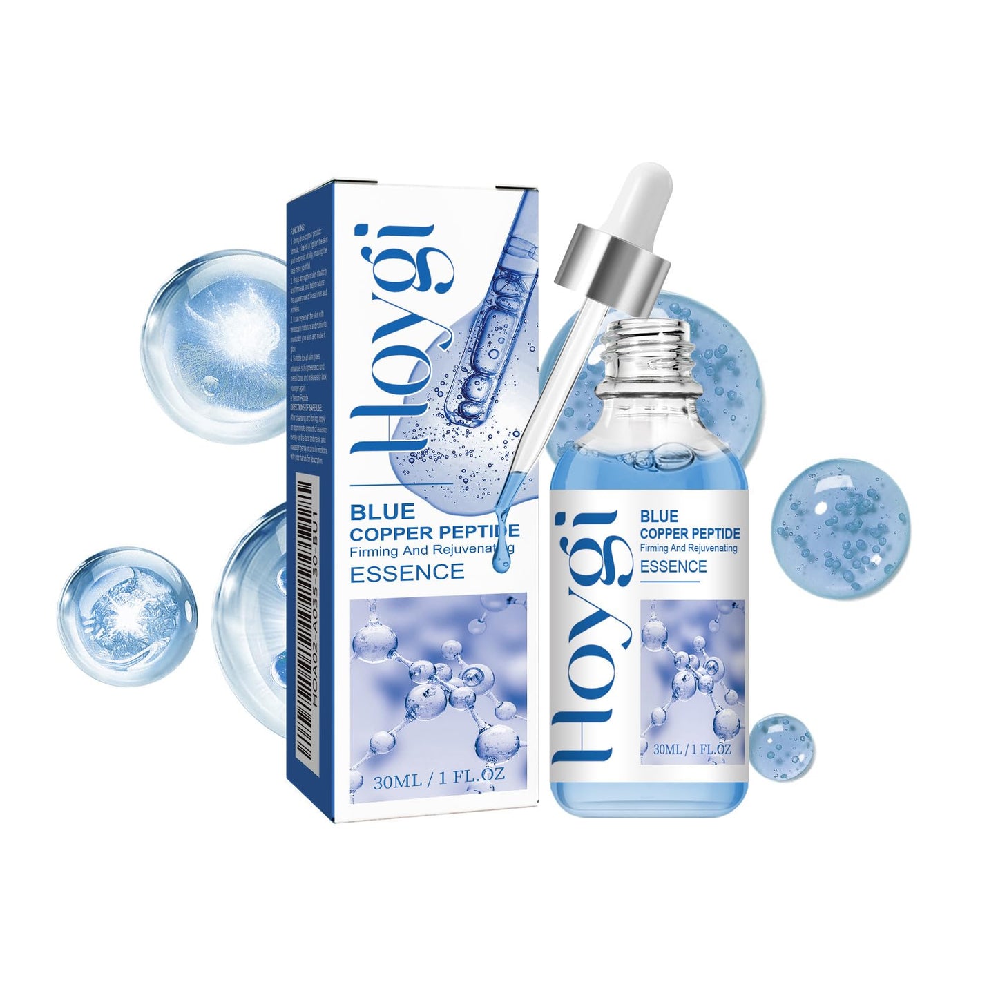 Blue Copper Peptide Firming & Rejuvenating Serum Hydrating Anti-Aging Face Essence for Fine Lines, Wrinkles & Dull Skin - Suitable for All Skin Types Beauty & Personal Care bobojuju