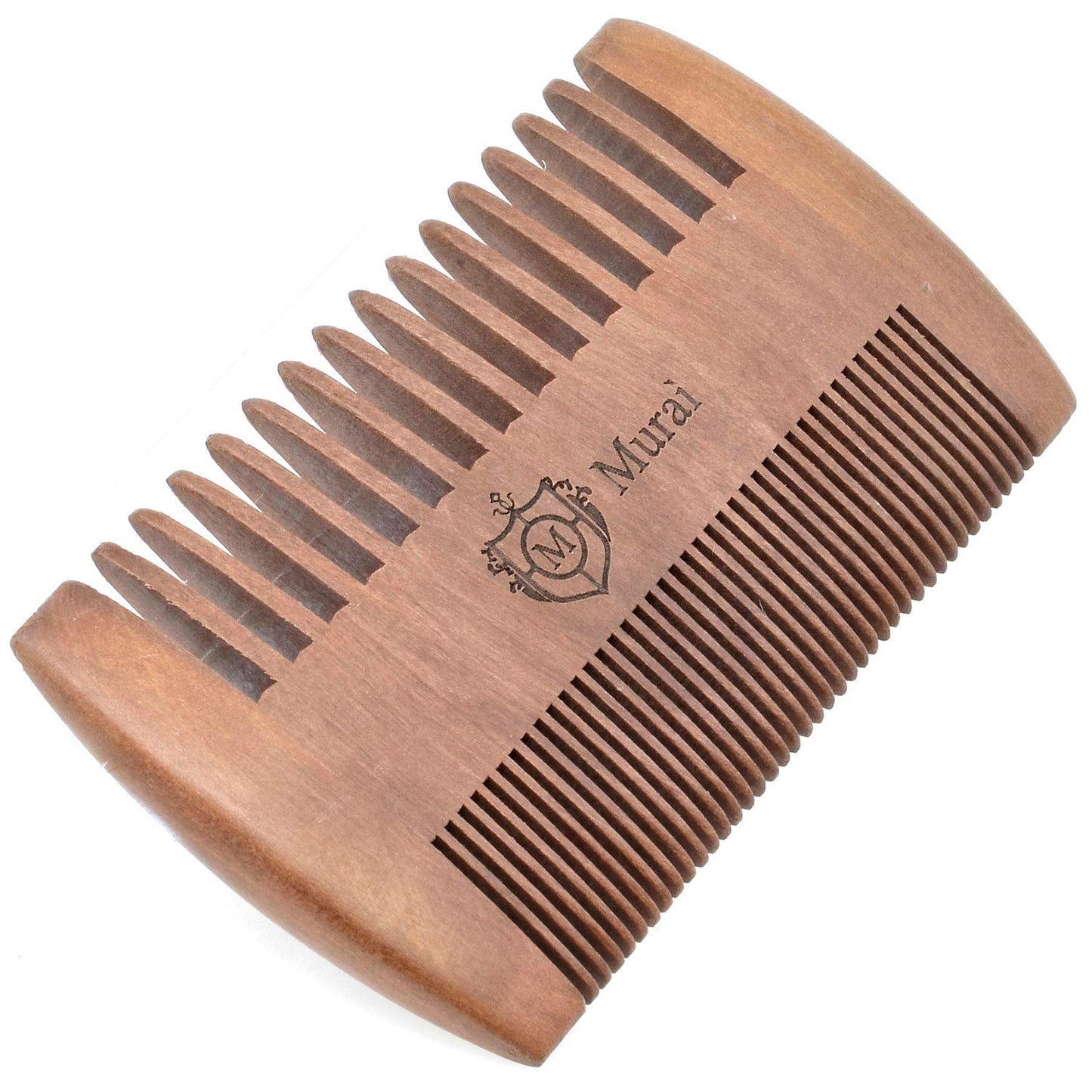 Murai by Giorgio GIOWC Wooden Beard Combs for Men - Dual Action Fine & Wide Tooth Wood, Perfect for Use with Balms and Oils, Cherrywood Pocket Comb Beauty and Personal Care GIORGIO