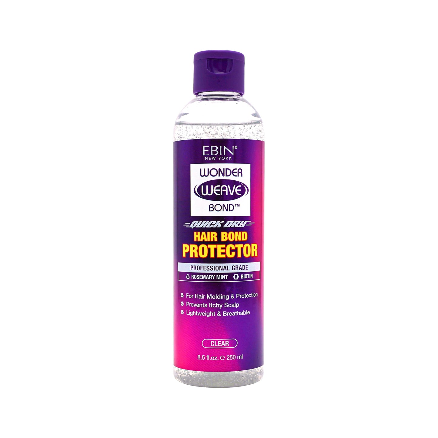 EBIN NEW YORK Wonder Weave Bond Hair Protector (Clear) 8.5 Fl Oz - Quick Dry Protective Shield for Quick Weave - Lightweight, Rosemary Mint & Biotin Beauty & Personal Care EBIN NEW YORK