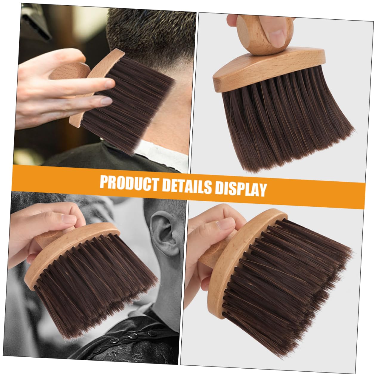CALLARON Barber Neck Duster Brush Wooden Handle Hair Removal Tool Soft Bristles for Efficient Cleaning for Barbershops and Home Use Gentle Hair Beauty and Personal Care CALLARON