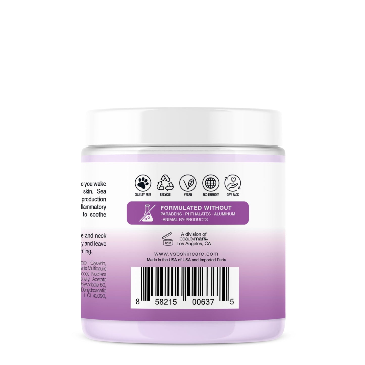 Vitamins and Sea Beauty Sea Lavender Chamomile Sleep Mask - Overnight Hydration Face Mask with Botanicals, Deep Moisturizing & Firming, 8.5 oz Beauty & Personal Care VITAMINS AND SEA BEAUTY