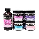 MIA SECRET 4 oz LIQUID MONOMER + Acrylic Powders Set - Pink 2 oz, Clear 2 oz, 3D White 2 oz & Multibalance Pink 2 oz Beauty & Personal Care Mia Secret