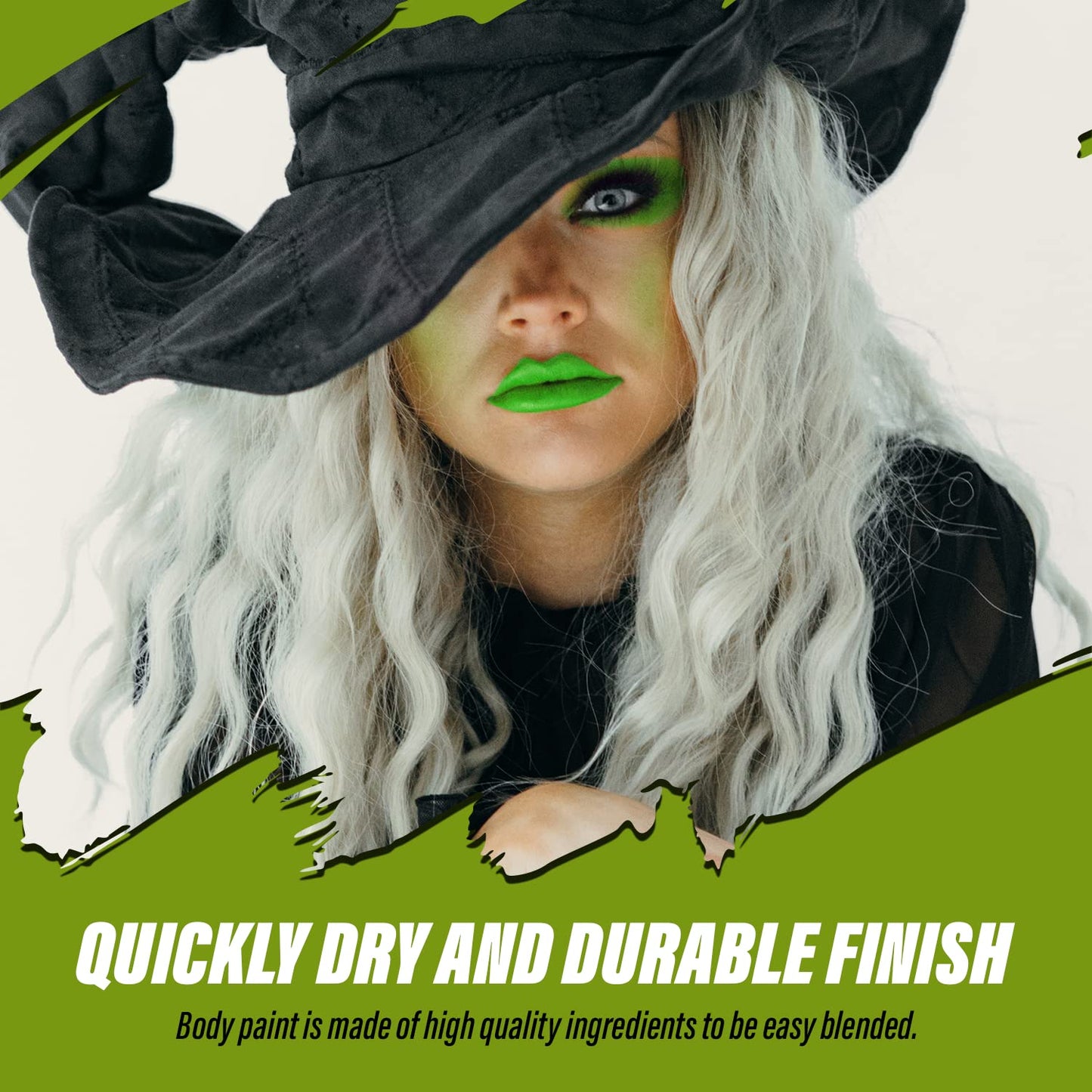 MANIC PANIC Poison Ivy Green Face & Body Paint for Halloween Costumes - Cream Halloween Makeup for Costumes & Cosplay - Smooth, Blendable & Full Beauty & Personal Care MANIC PANIC
