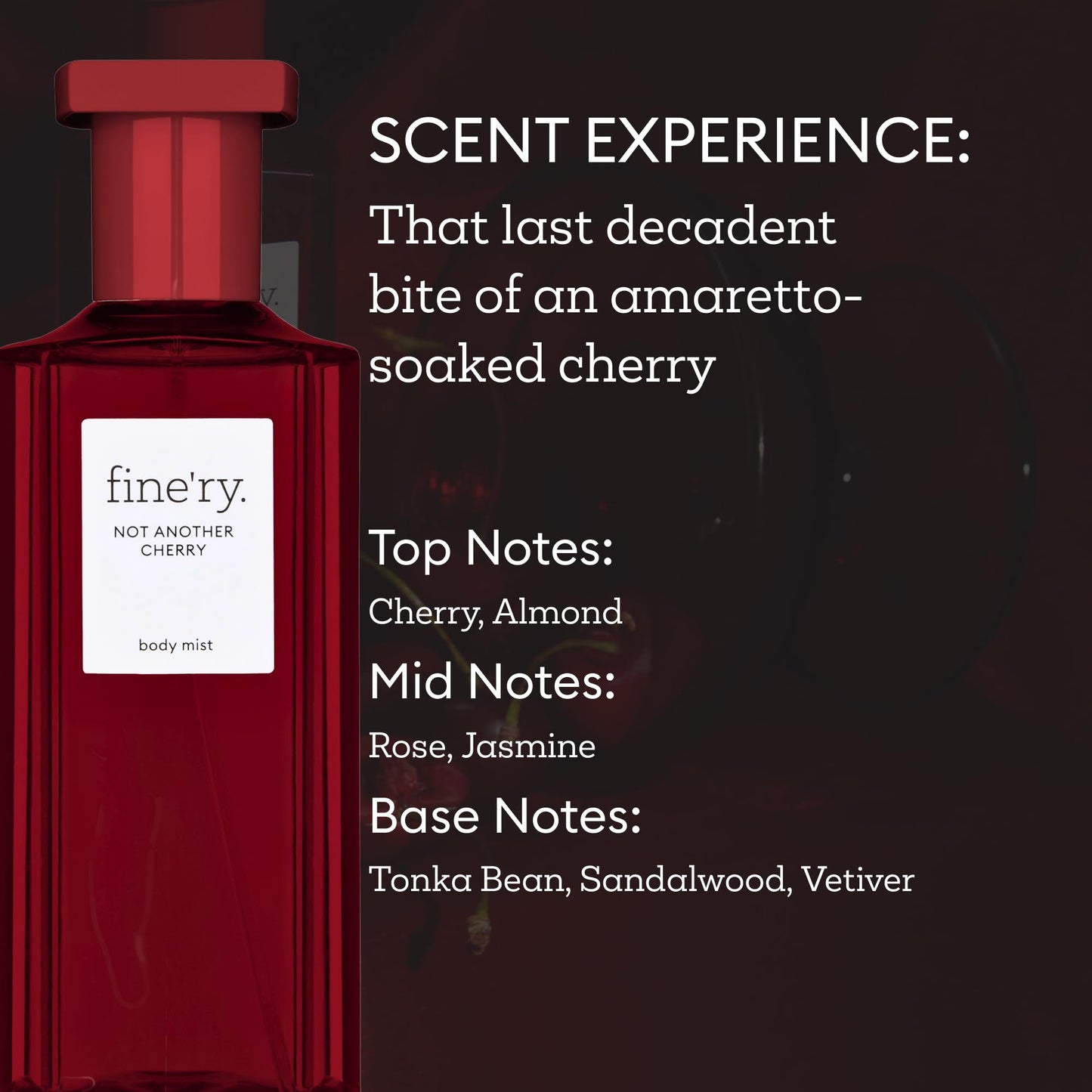 Fine'ry Body Mist Gift Set Gourmand Fragrance Spray Trio | Cherry, Pistachio & Vanilla Scents | Hair & Body Perfume Mist | Vegan, Cruelty-Free | 5 oz Beauty & Personal Care Fine'ry