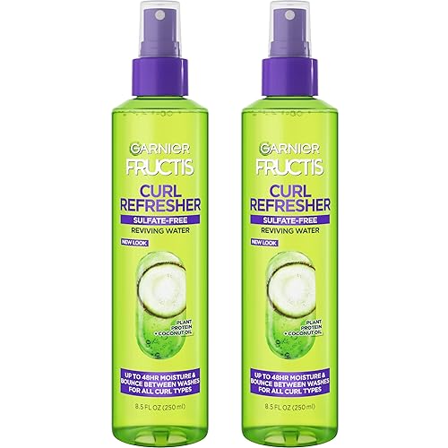 Garnier Fructis Curl Refresher Reviving Water Spray, Sulfate Free, 8.5 Fl Oz, 2 Count (Packaging May Vary) Beauty & Personal Care Garnier
