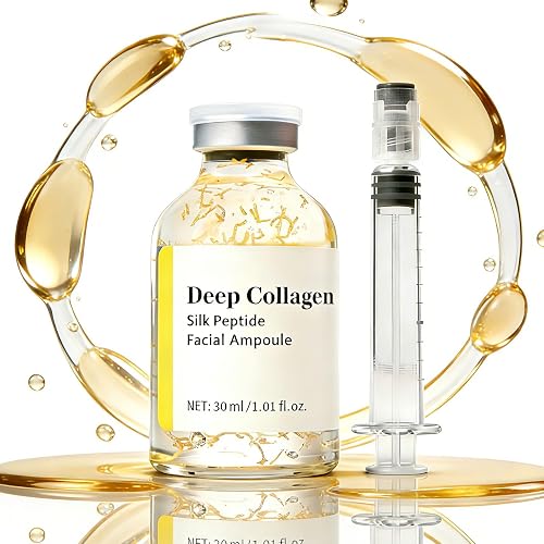 Silk Peptide Intensive Lifting Ampoule - Deep Collagen Silk Peptide Intensive Lifting Serum, Korean Silk Peptide Serum for Face, Lightweight Beauty & Personal Care Luvee