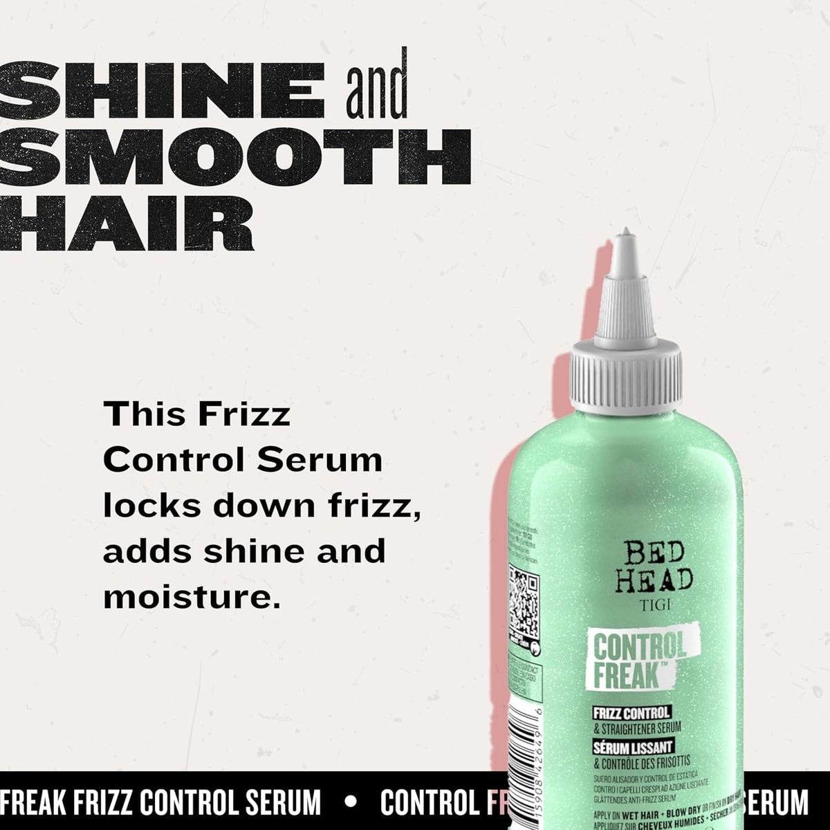 TIGI Hair Serum For Curly or Frizzy Hair Control Freak Hair Care and Straightener 8.62 fl oz